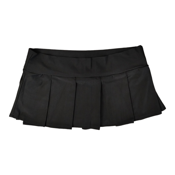 90s Y2K Pleated Mini Skirt Black - Picture 5 of 6